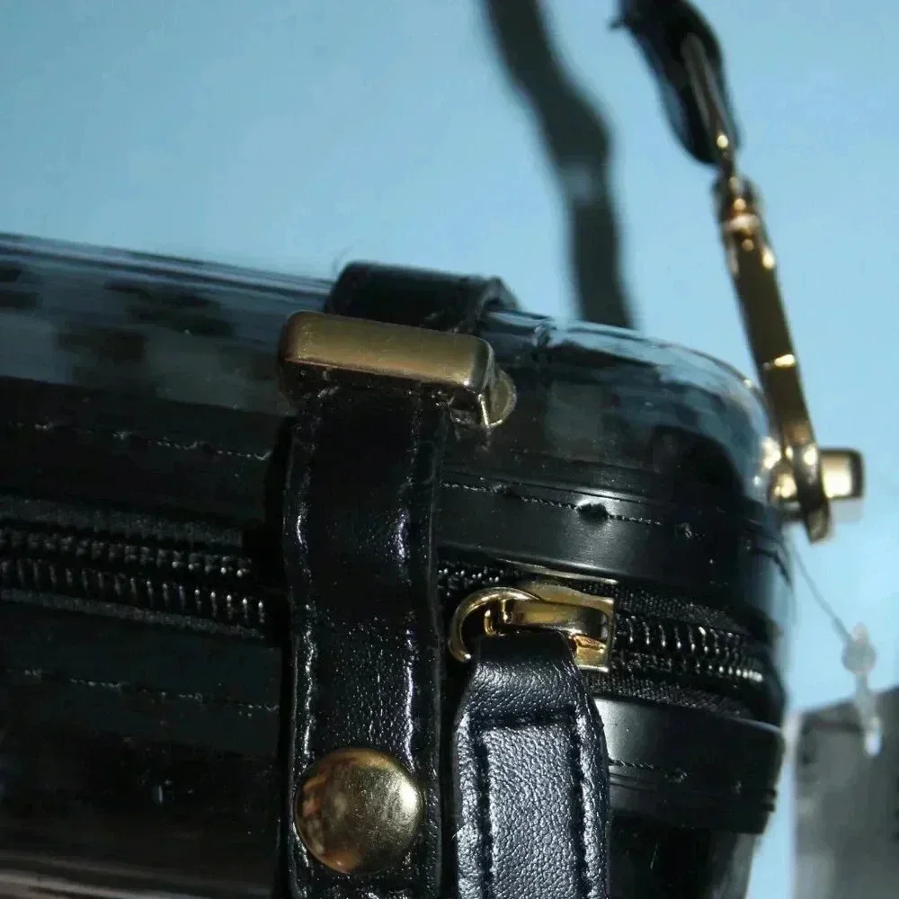 Disney Mickey Mouse Clear Clutch with Removable and Adjustable Black Strap NWT